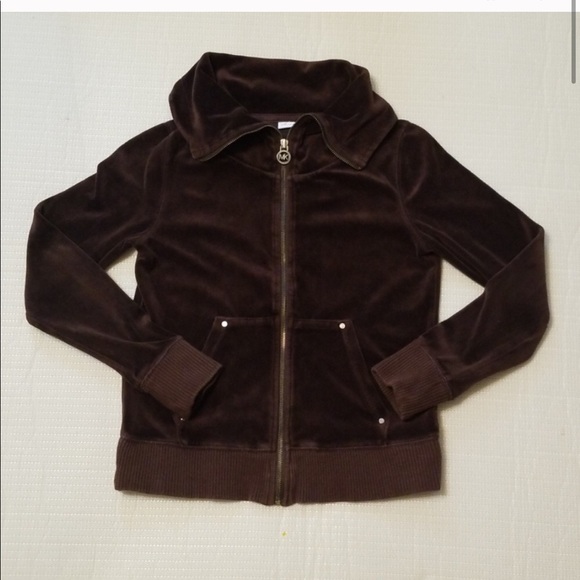 Michael Kors velvet jacket brown velour stretch - Picture 3 of 8